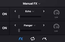 5.10.5 Using effects Audio decks display effects in three different ways. Depending on the deck type, you can switch between them on the fly to change how you perform.