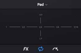 You can then switch between BOUNCE, PAD, and MANUAL at the top of the panel.