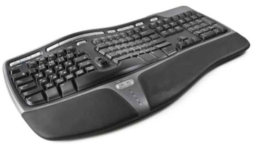 The Keyboard Keyboard: Most familiar input device QWERTY keyboard dates back to manual typewriters Typical keyboard sends signals