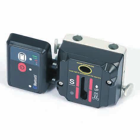 Laser transmitter and detector for belt transmission alignment.