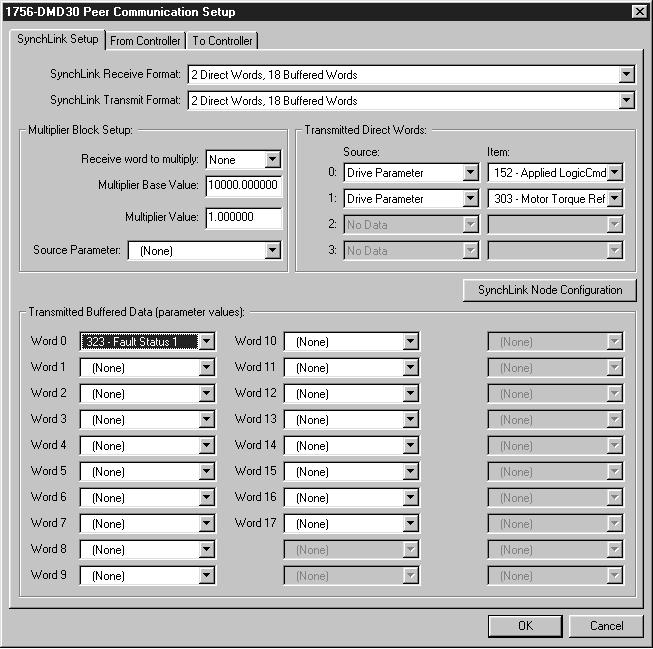 transmissions Select the Receive and Transmit Formats Configure the Multiplier Block Select source parameters for Direct Data, if the sources are drive