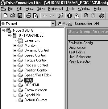 Drive Module Click here to get online help about Trip Fault Diagnostic Parameters