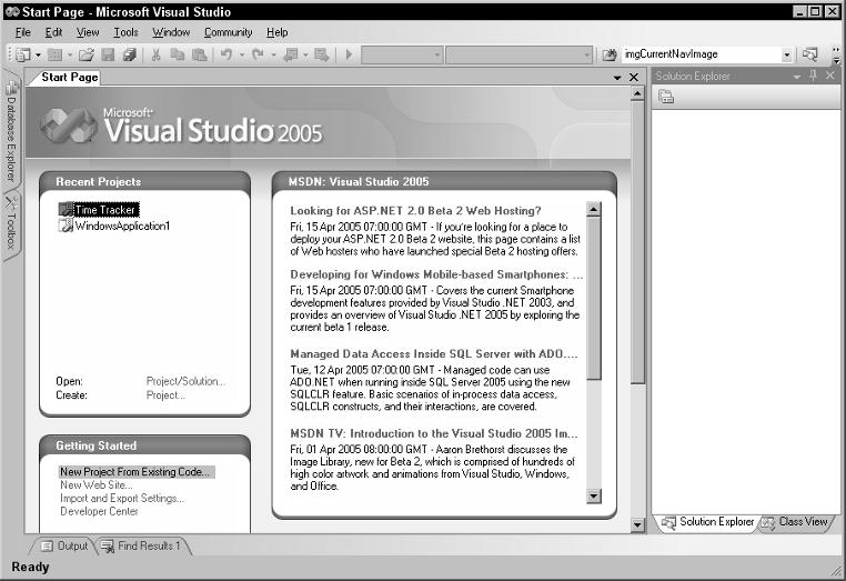 The Profile Setup Page Welcome to Visual Basic 2005 An IDE is a way of bringing together a suite of tools that makes developing software a lot easier.