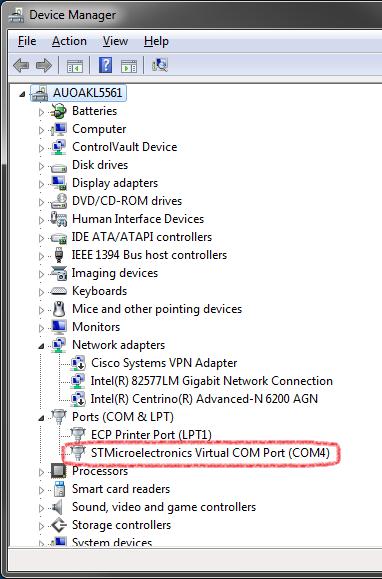 Manager (see separate document for instructions) - The Local Programming device has been allocated a COM port in