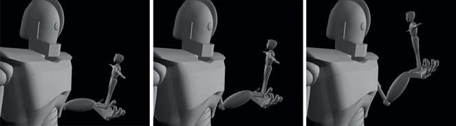 him. 9. See Roy move in Rob Robot s hand. Scrub through or play the animation to see that Roy s 3D stand-in does indeed sit in Rob Robot s hand throughout the animation. FIGURE 3.
