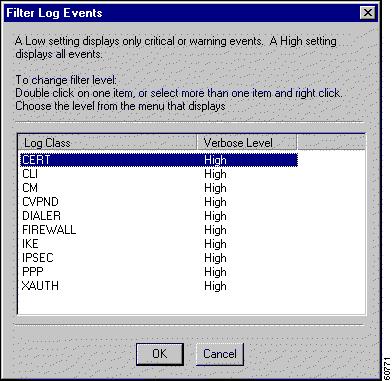 Filtering Events To control the amount of information to view with the Log Viewer, choose Options > Filter. Alternatively, you can click the Filter icon.