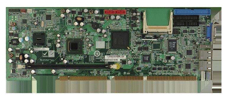 >>Single board computer WSB-ATOM Full-size PICMG 1.0 card supports Intel Atom processor and comes with VGA, Dual PCIe GbE, USB 2.