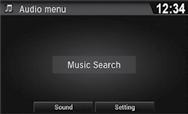 MENU: Display menu options, including Music Search. Play/pause Group: Change the group. Track: Change the track. Press and hold to move rapidly within a track.