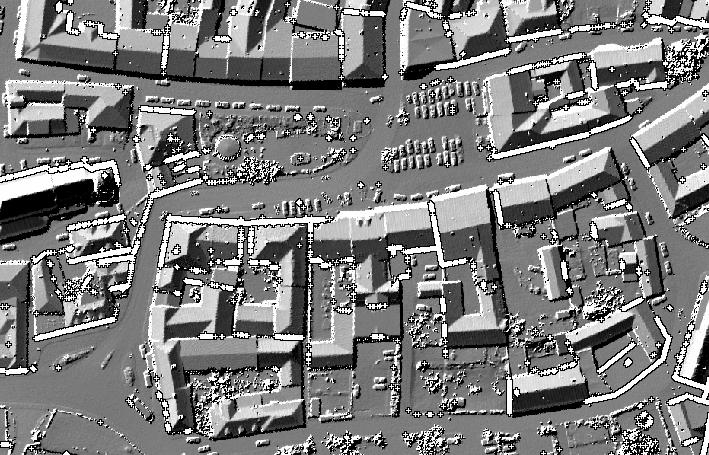 In: Stilla U et al (Eds) PIA07. International Archives of Photogrammetry, Remote Sensing and Spatial Information Sciences, 36 (3/W49A) Figure 5. Points on vertical planes (façades).