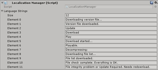 Note that log entries and debug entries are not localized... The Download button changes according to the status.