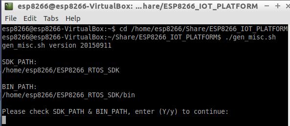 3. Learn More About ESP8266_RTOS_SDK 7. Change the directory to /share/esp8266_iot_platform in the LXTerminal, and compile it.