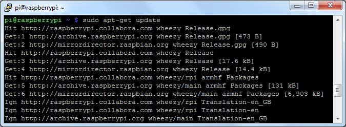 Update & upgrade Raspbian packages Before we start installing other applications lets