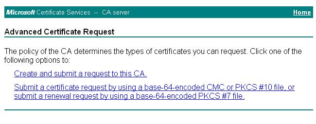 request by using a base-64- encoded PKCS7 file.