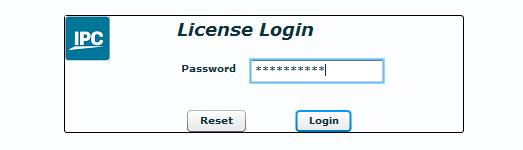 The License Login page is displayed.