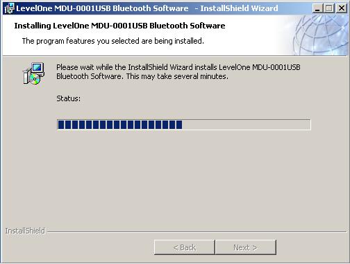 The software installation is processing now.