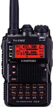 And Yaesu VX-8R Portable With optional Bluetooth Board and