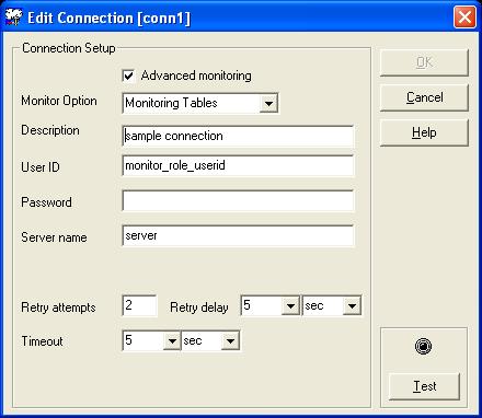 The list contains one predefined connection, which you may modify to your preferences. You may add, edit delete and copy connections.