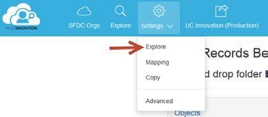 6 Settings Menu Use the Settings menu to change the default configuration in Cloud Explorer. 6.