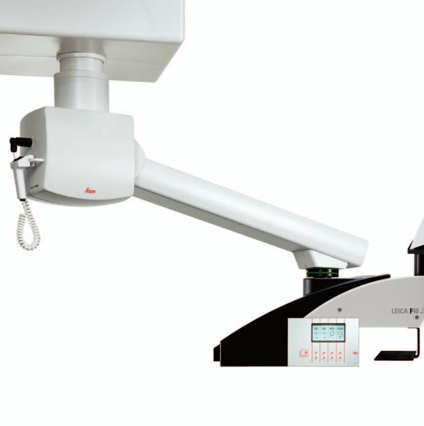 Leica M525 C40 Ceiling Mount Widest reach and flexibility Outstanding stability and spectacular reach repealing limits operating room positioning.