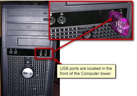 How to Use a Flash Drive Lab computers on campus will have two USB connections (Figure 2) in the front of the