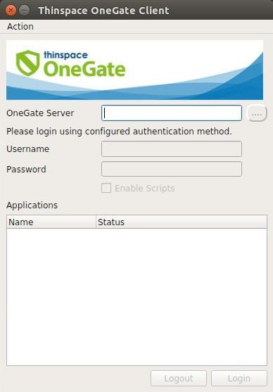 2 Updated UI for Linux client OneGate Linux client