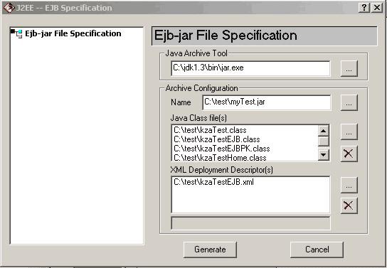 class files, Rose J offers a convenient way of building EJB and Web archives.