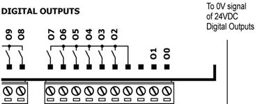 6/05 V200-18-E3XB Snap-in I/O Module Transistor Outputs Each output can function as either npn or pnp, in accordance with jumper settings and wiring.
