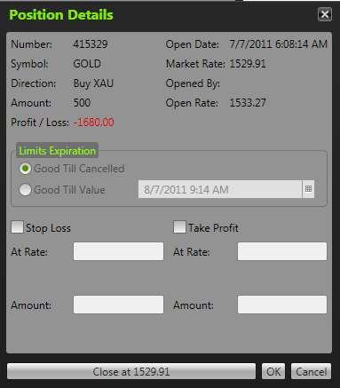 5.1 Modifying Open Positions You can follow market movement by modifying positions you have already opened.