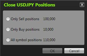To close all your open positions at once 1. In the My Portfolio panel, under the Open Positions tab, select the check box, as displayed: 2.