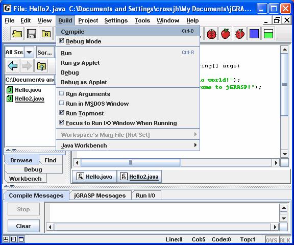 2.8 Compiling a Program A Few More Details Getting Started (v1.8.6) When you have a program in the CSD window, either by loading a source file or by typing it in and saving it, you are ready to compile the program.