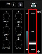 7. Quantization Toggles the quantization of audio decks A and B. Once quantization is enabled, the actions (jumping to a CUE point, SLICE...) are automatically executed in line with the beats.