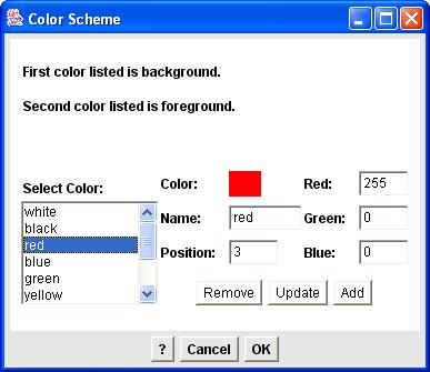 StatCrunch defines colors using RGB values. A brief introduction to RGB colour scheme follows.