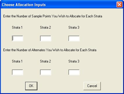 This program randomly selects the appropriate number of points for each strata and assigns them to the sample.