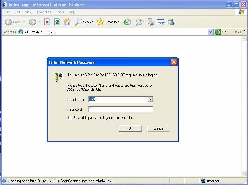 IPC, you will enter the IE interface automatically