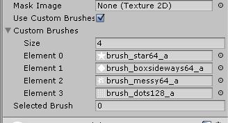 Using custom brushes - Enable [x] UseCustomBrushes from DrawingPlaneCanvas gameobject - Assign
