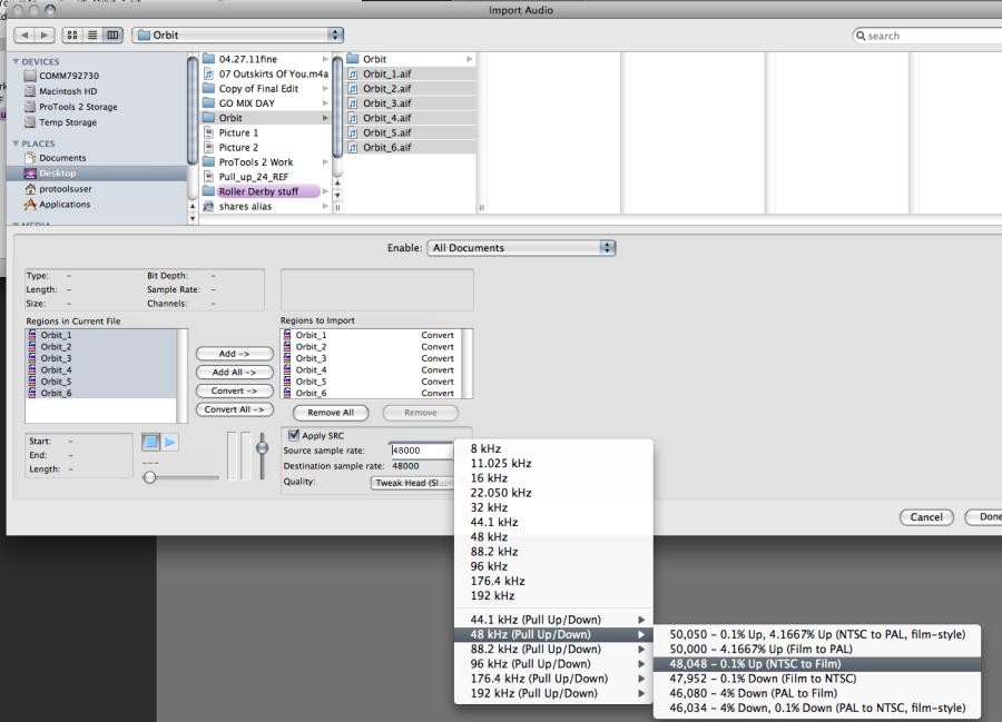 Navigate to the AIFF files to import. Note the Channels export as shown below.