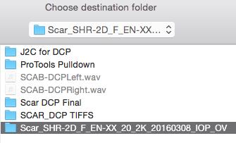Now choose Create DCP Choose the folder to save the