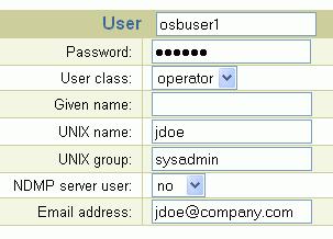User-Level Access Control User Class assigns the