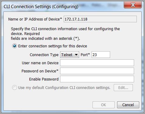 Storing Credentials Settings Device configuration requires having credentials to access the device. Typically these credentials are stored once so that the user doesn t have to keep typing them in.