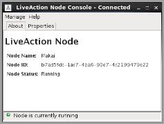 Verify that the Node Name and Node ID matches the Node Name and Node ID in the Node tab in the Management Console and that the Node status