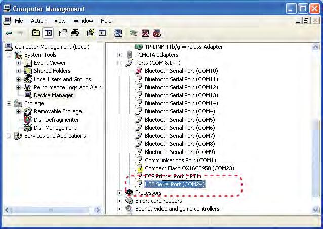 Access the Device Manager to determine which COM Port to select for the Setup Software by completing the following steps: a. Right click on My Computer. b. Select Manage.