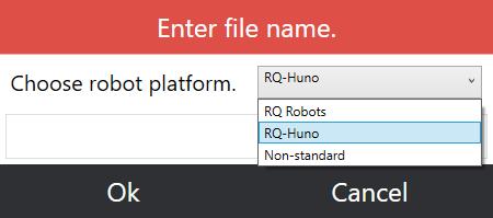 Select a robot platform between the 3