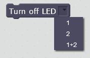 2) LED (1) Turning on the LED