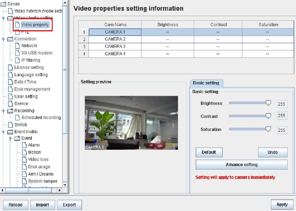 User Guide PAGE 112 3. Use screen mode selection panel and camera selection panel to view video.