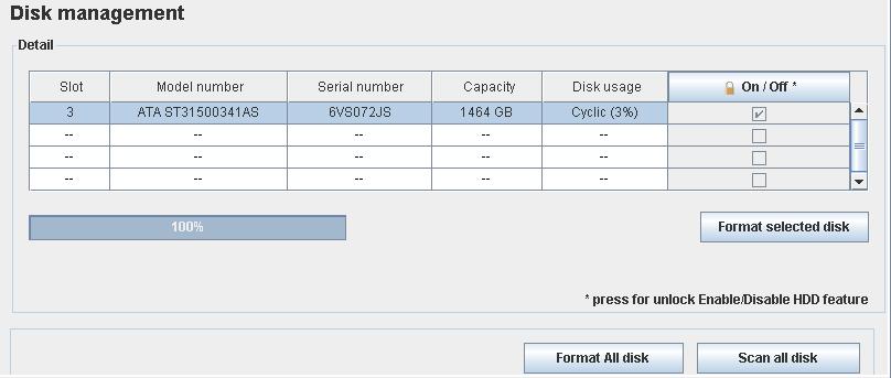 User Guide PAGE 116 5.4. Advanced Operation 5.4.1. Hard Disk Formatting Hard disk formatting is done to reconstruct the disk in recognizable format, clean up the recording space, and redeem the file allocation.