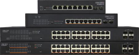 The ECS2020-10P is a fanless design PoE switch that supports up to 4 ports at 15.