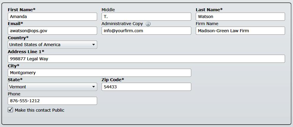 Page Navigation Figure 2.2 Data Table Enter User Information The user information you enter or select populates the Data Table. Figure 2.3 Data Fields Resume Filing At any point in the filing process, the system automatically saves a draft of the page on which you have completed all required fields.
