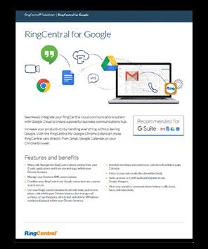RingCentral for Google vs RingCentral for G Suite Download PDF