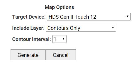 Download Map To create your customized map, click on the Map Generation tab and select your options. Target Device - Choose chartplotter the map should be encrypted.