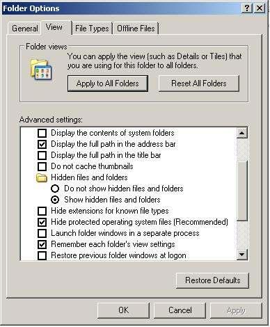 (See Figure 2, the example image from Windows XP) Figure 2, Set explorer option 13) Set power management.